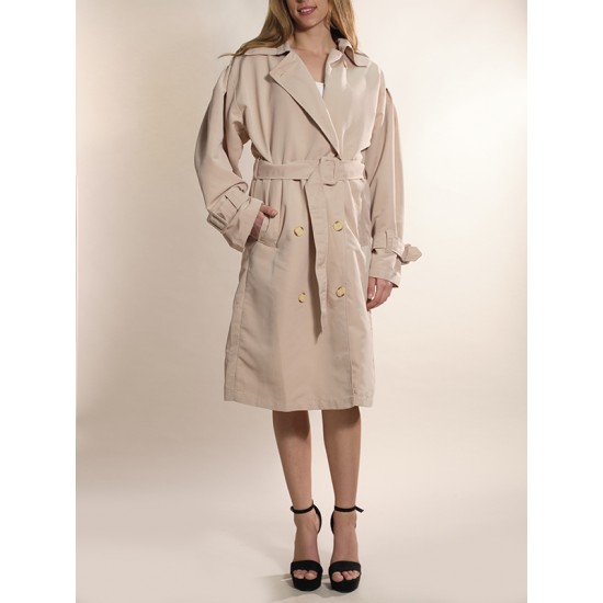 TRENCHCOAT WITH GATHERS AT SLEEVES